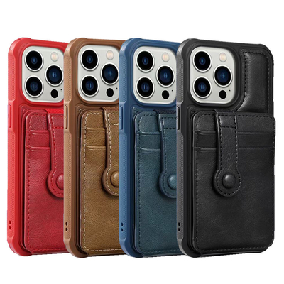 Kompatybilny z IPhone 13 Pro Max wegański skórzany futerał na telefon Slim Premium Classic Luxury Elegancka cienka obudowa