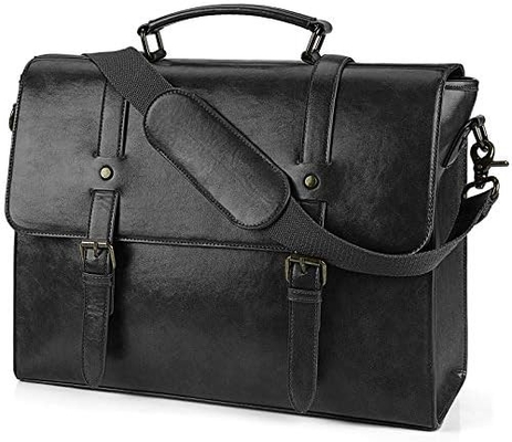 Mężczyzna KASZEK PRZYJĄCY VINTAGE 15.6 INCH WATERPROOF LEATHER laptopa Briefcase duża torebka RETRO biurowy college