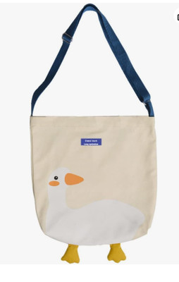 Cute Canvas Tote Bag - Graficzna torba do obiadu i zakupów