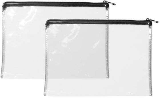 Nadające się do recyklingu 12x8,7 cala Zipper woreczek na pieniądze Przezroczyste torby z PVC z zamkiem błyskawicznym