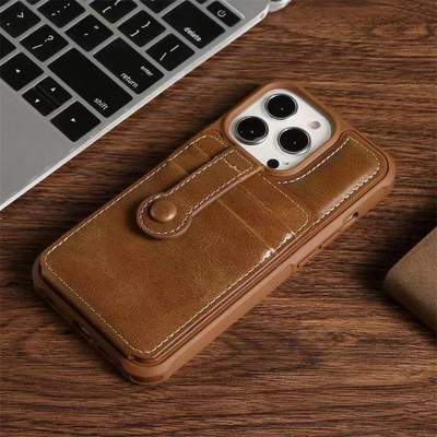 Kompatybilny z IPhone 13 Pro Max wegański skórzany futerał na telefon Slim Premium Classic Luxury Elegancka cienka obudowa