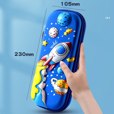 Pudełko do ołówków 3D EVA Space Pencil Box Galaxy Pencil Case Astronaut Pencil Punch Blue Cartoon