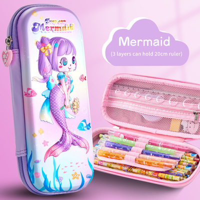 Pudełko do ołówków 3D EVA Space Pencil Box Galaxy Pencil Case Astronaut Pencil Punch Blue Cartoon
