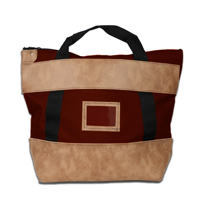1000d Nylon z skórzaną torbą kurierską - 22w x 18h x 7d - na zamówienie