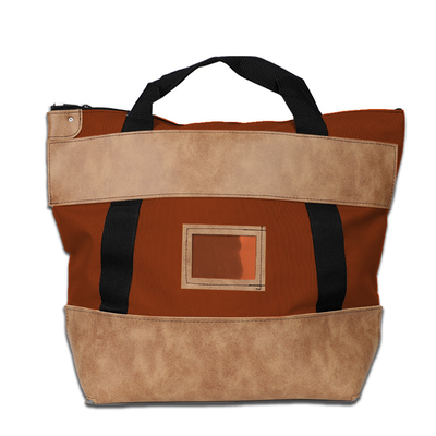 1000d Nylon z skórzaną torbą kurierską - 22w x 18h x 7d - na zamówienie
