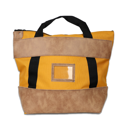 1000d Nylon z skórzaną torbą kurierską - 22w x 18h x 7d - na zamówienie