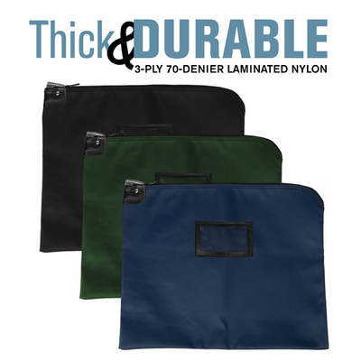 Laminatowane torby kurierskie HIPAA W/ HANDLES - 19W X 15H - gotowe do wysyłki