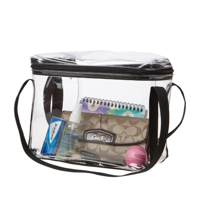 Przejrzysty WINYL WATERPROOF WIDIBILNY Duża pojemność BREEFCASE STYLE BORSA - 10W X 8H X 5D - Custom Made