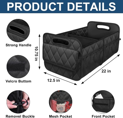 Organizator bagażnika samochodowego dla SUV, Organizatorów samochodowych i magazyn z 6 kieszeniami, Akcesoria samochodowe dla kobiet/mężczyzn 50LWaterproof