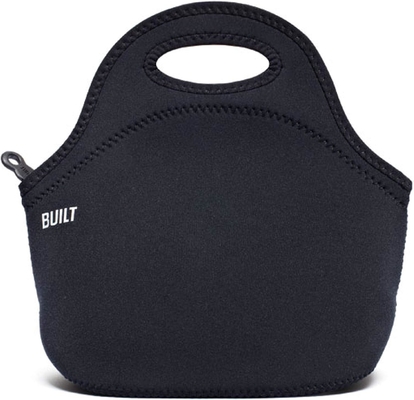 Zbudowany Gourmet Getaway Miękki Neopren Lunch Tote Bag - lekki, izolowany i wielokrotnie używany, jeden rozmiar, czarny