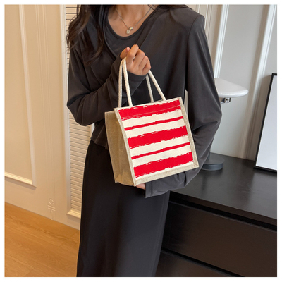 TOTE BAG CANVAS BAG CANVAS GIRL NOWA drukowana TOTE INS PORTABLE BENTO LUNCH BOX WORK