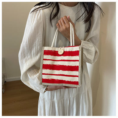 TOTE BAG CANVAS BAG CANVAS GIRL NOWA drukowana TOTE INS PORTABLE BENTO LUNCH BOX WORK