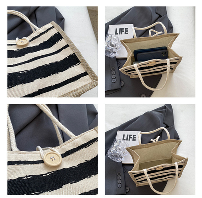 TOTE BAG CANVAS BAG CANVAS GIRL NOWA drukowana TOTE INS PORTABLE BENTO LUNCH BOX WORK