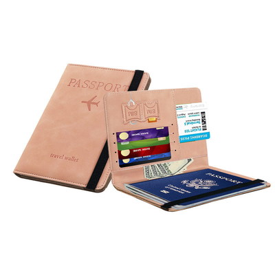 AMAZON PU skórzana torba paszportowa RFID wielofunkcyjny paszport posiadacz paszport okładka paszport okładka