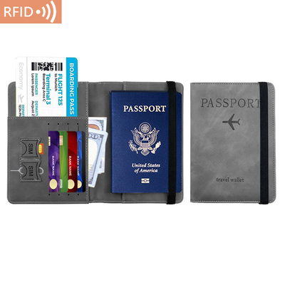 AMAZON PU skórzana torba paszportowa RFID wielofunkcyjny paszport posiadacz paszport okładka paszport okładka
