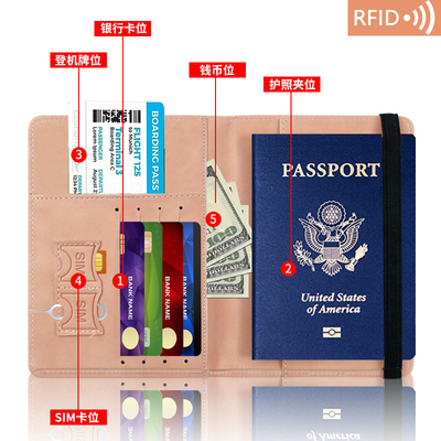 AMAZON PU skórzana torba paszportowa RFID wielofunkcyjny paszport posiadacz paszport okładka paszport okładka