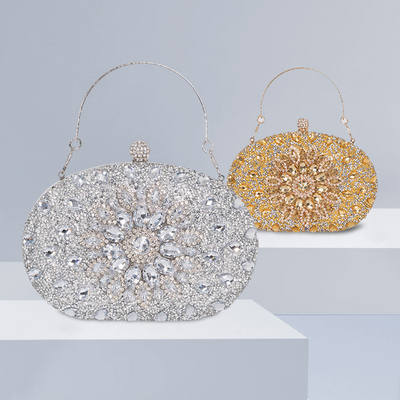 ZAMONIA DIAMOND-INCRESTED SUNFLOWER DINNER BAG mody kobiecej bankiecie Clutch all-match suknia wieczorny torba