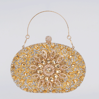 ZAMONIA DIAMOND-INCRESTED SUNFLOWER DINNER BAG mody kobiecej bankiecie Clutch all-match suknia wieczorny torba