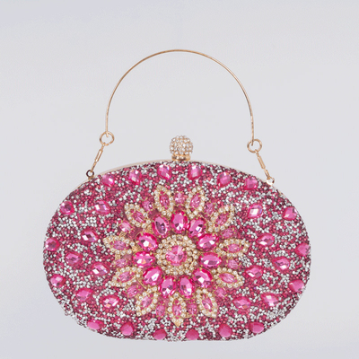 ZAMONIA DIAMOND-INCRESTED SUNFLOWER DINNER BAG mody kobiecej bankiecie Clutch all-match suknia wieczorny torba