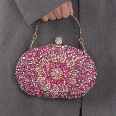 ZAMONIA DIAMOND-INCRESTED SUNFLOWER DINNER BAG mody kobiecej bankiecie Clutch all-match suknia wieczorny torba