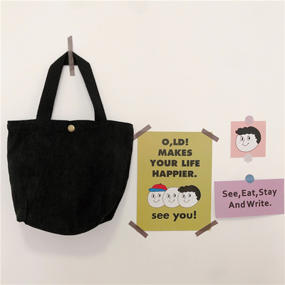 Artsy Corduroy TASK Casual PORTABLE MINI LADY'S Clutch TASK VINTAGE TASK BENTO TASK