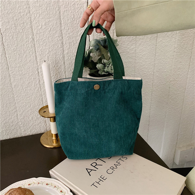 Artsy Corduroy TASK Casual PORTABLE MINI LADY'S Clutch TASK VINTAGE TASK BENTO TASK