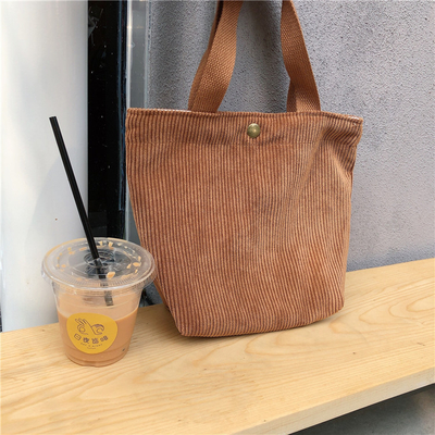 Artsy Corduroy TASK Casual PORTABLE MINI LADY'S Clutch TASK VINTAGE TASK BENTO TASK