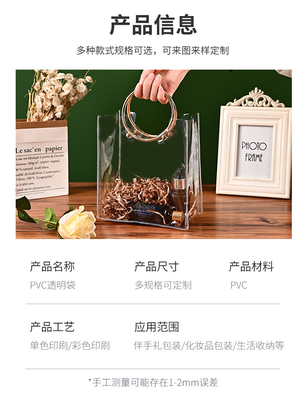 NS TRAPARANCYNY PVC TOTE BAG ROUND HAND WEDDING COMPANION PODAREK CANDY BAG KWIAT PODAREK BAG