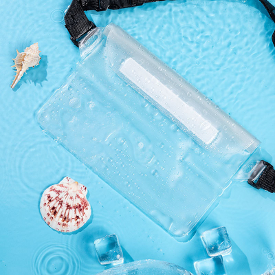 3 warstwy uszczelnione duże telefony komórkowe wodoodporny torba pochyła paska pływająca wodoodporna fanny pack pvc rafting na wolnym morzu