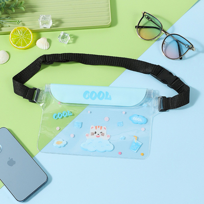 3 warstwy uszczelnione duże telefony komórkowe wodoodporny torba pochyła paska pływająca wodoodporna fanny pack pvc rafting na wolnym morzu