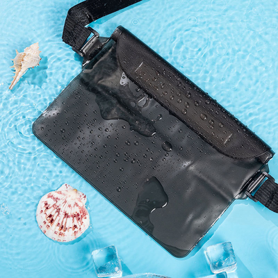3 warstwy uszczelnione duże telefony komórkowe wodoodporny torba pochyła paska pływająca wodoodporna fanny pack pvc rafting na wolnym morzu