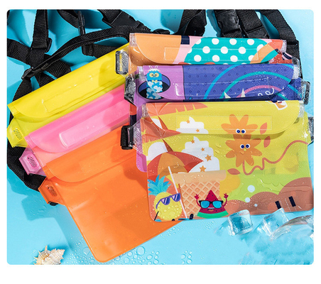 3 warstwy uszczelnione duże telefony komórkowe wodoodporny torba pochyła paska pływająca wodoodporna fanny pack pvc rafting na wolnym morzu
