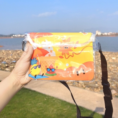 3 warstwy uszczelnione duże telefony komórkowe wodoodporny torba pochyła paska pływająca wodoodporna fanny pack pvc rafting na wolnym morzu