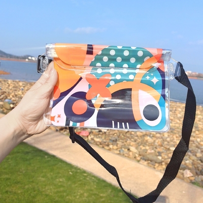 3 warstwy uszczelnione duże telefony komórkowe wodoodporny torba pochyła paska pływająca wodoodporna fanny pack pvc rafting na wolnym morzu