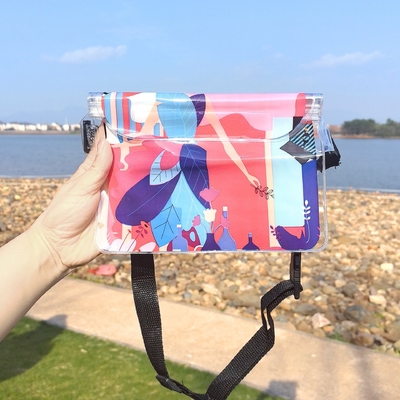 3 warstwy uszczelnione duże telefony komórkowe wodoodporny torba pochyła paska pływająca wodoodporna fanny pack pvc rafting na wolnym morzu