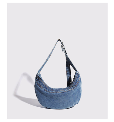 /2024 /Cross-Border /NEW underarms bag /NICHE DESIGN /RETRO WASH denim bag /Senior dumpling bag