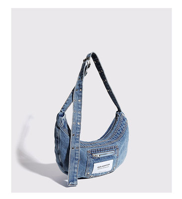 /2024 /Cross-Border /NEW underarms bag /NICHE DESIGN /RETRO WASH denim bag /Senior dumpling bag