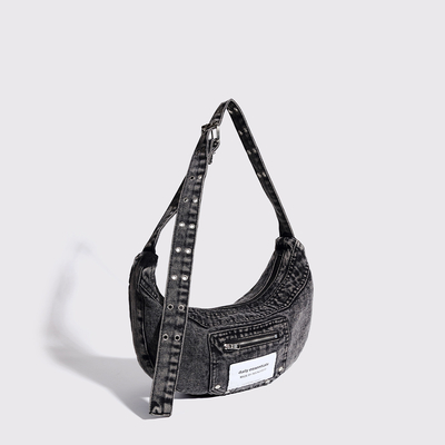 /2024 /Cross-Border /NEW underarms bag /NICHE DESIGN /RETRO WASH denim bag /Senior dumpling bag