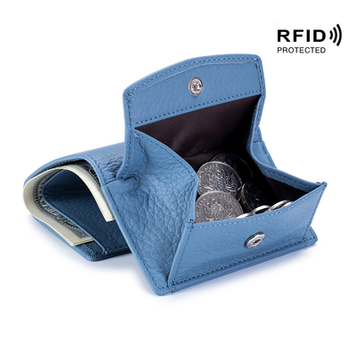 Anty-Theft Brush Damski skórzany portfel KARTY KARTA KASZEK TRZY ZKRZYTNE MŁOŻY portfel RFID MINI KOBIERZNA MOINETY portfel