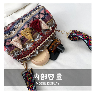 MODA CHINESE NATIONAL STYLE szerokie opony opony poduszki torba transkorporacyjna torba z paskami torba z paskami torba damska