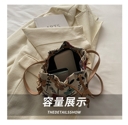 NOWA CHINESE NATIONAL WIND ARCHIPIT BUCKET BAG PROSTA MODA TENDENCJA LATO NOWA STYL LINEN Wysokiej klasy SENSE