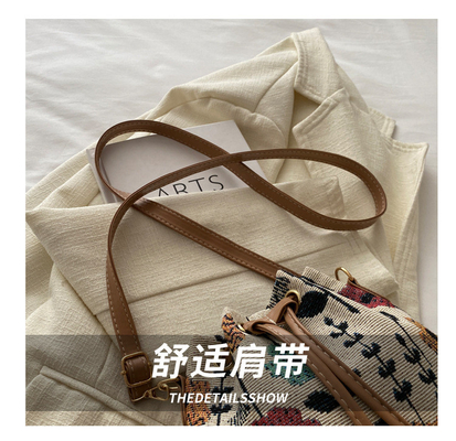 NOWA CHINESE NATIONAL WIND ARCHIPIT BUCKET BAG PROSTA MODA TENDENCJA LATO NOWA STYL LINEN Wysokiej klasy SENSE