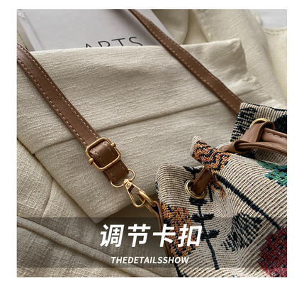 NOWA CHINESE NATIONAL WIND ARCHIPIT BUCKET BAG PROSTA MODA TENDENCJA LATO NOWA STYL LINEN Wysokiej klasy SENSE