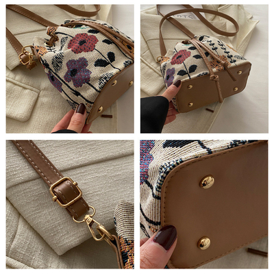 NOWA CHINESE NATIONAL WIND ARCHIPIT BUCKET BAG PROSTA MODA TENDENCJA LATO NOWA STYL LINEN Wysokiej klasy SENSE