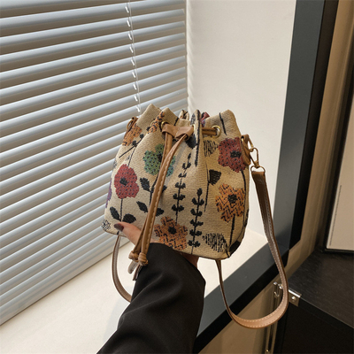 NOWA CHINESE NATIONAL WIND ARCHIPIT BUCKET BAG PROSTA MODA TENDENCJA LATO NOWA STYL LINEN Wysokiej klasy SENSE