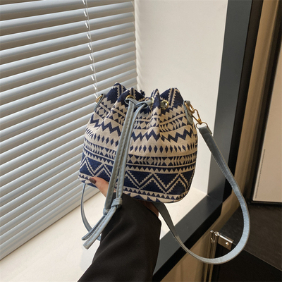 NOWA CHINESE NATIONAL WIND ARCHIPIT BUCKET BAG PROSTA MODA TENDENCJA LATO NOWA STYL LINEN Wysokiej klasy SENSE
