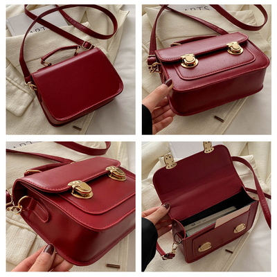 SENIOR SENSE OF RETRO SMALL BAG WOMEN 2024 NOWA LATNA MODA STYL FOREIGN BAG STYLE NICH ALL Kwadratna torebka ręczna
