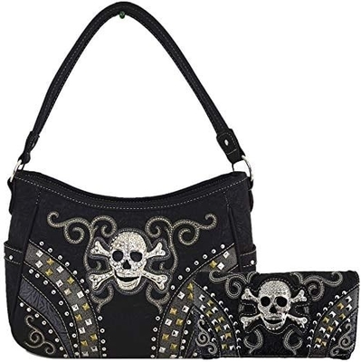 Punk GOTHIC ROCK METALLIC KRAJ DNI MORZĄCYCH Kwiatowy Cukier KRAJ skórzane portfele kobiece torebki ręczne torebki ramienne torebki portfel