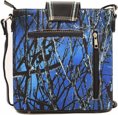 Kamuflaż Rhinestone Cross Pistolet Buckle Western Crossbody Portfele Cowgirl Krajowe Płytkowane torebki Kobiety Jedno ramię