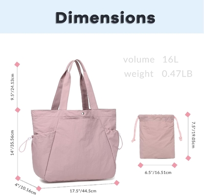 BTOOP TOTE BAG dla kobiet, Złata torba plażowa, łagodna torba do podróży, pracy